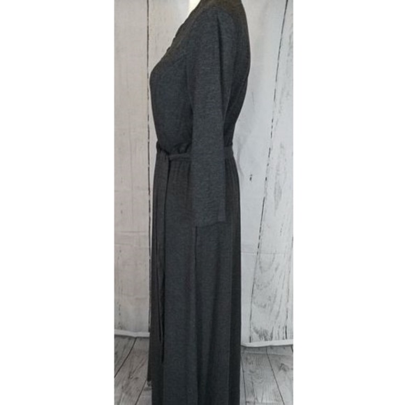 Charcoal Gray Scallop Maxi Dress NWT Boutique GIFT - Picture 8 of 8